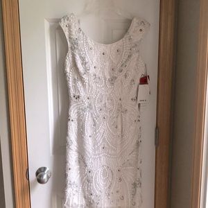 Shail K white cocktail mini dress.